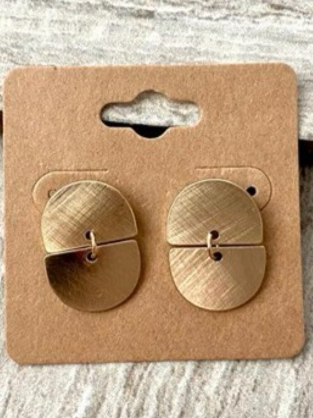 Gold Oval Earrings